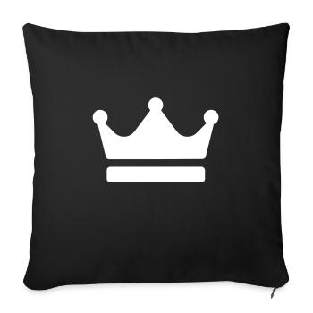 Crown - Sofa pillowcase 17,3'' x 17,3'' (45 x 45 cm) - black - Front