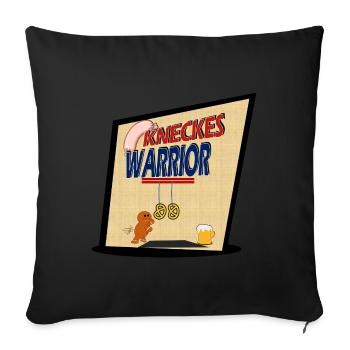 Kneckes Warrior - Housse de coussin décorative 45 x 45 cm - noir - Devant