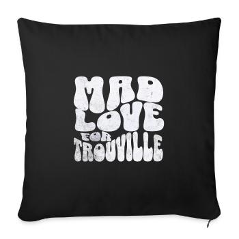 Mad love for Trouville - Housse de coussin décorative 45 x 45 cm - noir - Devant