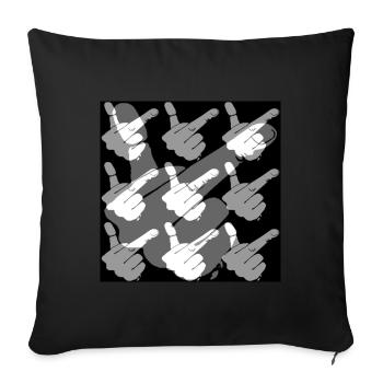 meinemeinung - Sofakissenbezug 45 x 45 cm - Schwarz - Vorne