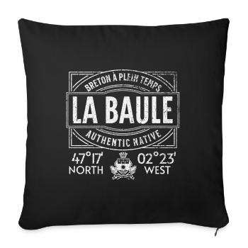La Baule Authentic native - Housse de coussin décorative 45 x 45 cm - noir - Devant