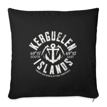 Kerguelen islands - Housse de coussin décorative 45 x 45 cm - noir - Devant
