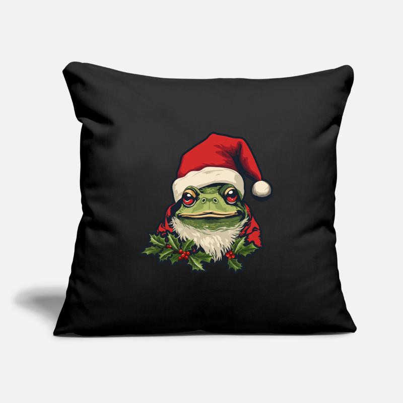 Weihnachtsfrosch Sofakissenbezug 45 x 45 cm