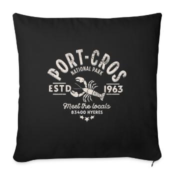Port Cros Local lobsters - Sofa pillowcase 17,3'' x 17,3'' (45 x 45 cm) - black - Front