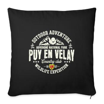 Le Puy en Velay outdoor Auvergne - Sofa pillowcase 17,3'' x 17,3'' (45 x 45 cm) - black - Front