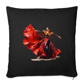 Les toreros, un combat contre les préjugés - Housse de coussin décorative 45 x 45 cm - noir - Devant