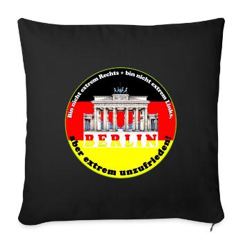 L’insatisfaction mène au désenchantement à l’égard de la politique - Housse de coussin décorative 45 x 45 cm - noir - Devant