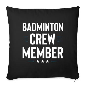 Équipe de badminton - Housse de coussin décorative 45 x 45 cm - noir - Devant