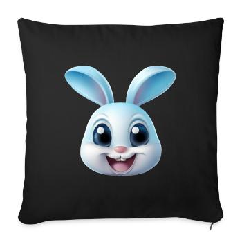 Lapin Lapin - Housse de coussin décorative 45 x 45 cm - noir - Devant