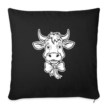 Vache Vaches - Housse de coussin décorative 45 x 45 cm - noir - Devant