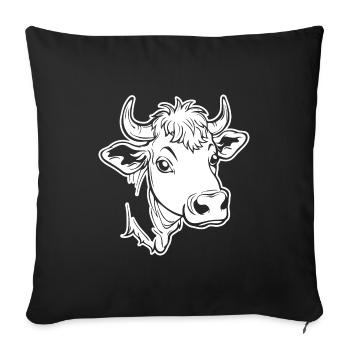 Vache Vaches - Housse de coussin décorative 45 x 45 cm - noir - Devant