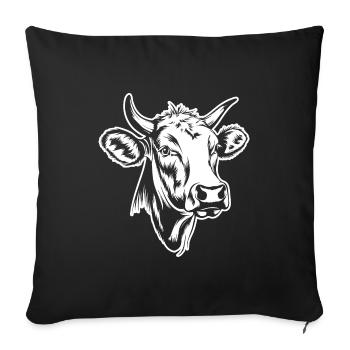 Vache Vaches - Housse de coussin décorative 45 x 45 cm - noir - Devant