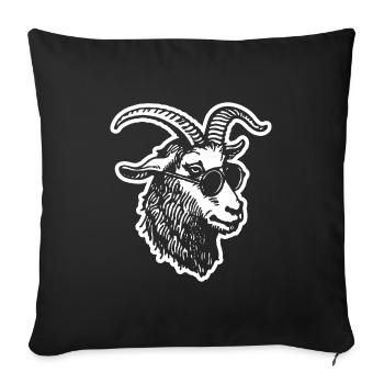 Goat Capricorn Goat - Sofa pillowcase 17,3'' x 17,3'' (45 x 45 cm) - black - Front