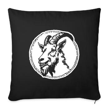 Goat Capricorn Goat - Sofa pillowcase 17,3'' x 17,3'' (45 x 45 cm) - black - Front