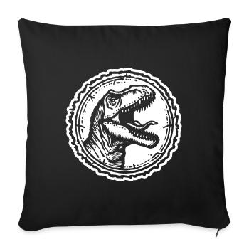 Dino Dinosaur - Sofa pillowcase 17,3'' x 17,3'' (45 x 45 cm) - black - Front