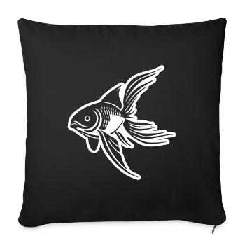 Poisson - Housse de coussin décorative 45 x 45 cm - noir - Devant