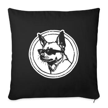 Chihuahua - Sofa pillowcase 17,3'' x 17,3'' (45 x 45 cm) - black - Front