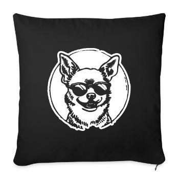 Chihuahua Dog - Sofa pillowcase 17,3'' x 17,3'' (45 x 45 cm) - black - Front