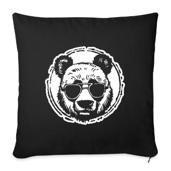 Panda Panda Ours - Housse de coussin décorative 45 x 45 cm - noir - Devant