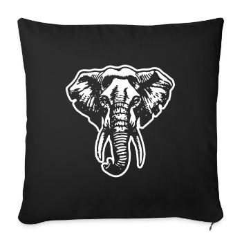 Elephant Elephant - Sofa pillowcase 17,3'' x 17,3'' (45 x 45 cm) - black - Front