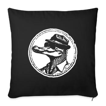 Crocodile Alligator - Sofa pillowcase 17,3'' x 17,3'' (45 x 45 cm) - black - Front