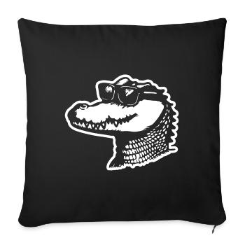 Crocodile Alligator - Sofa pillowcase 17,3'' x 17,3'' (45 x 45 cm) - black - Front