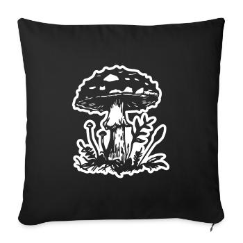 Cueilleur de champignons - Housse de coussin décorative 45 x 45 cm - noir - Devant