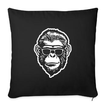 Monkey Monkey Monkey Face - Sofa pillowcase 17,3'' x 17,3'' (45 x 45 cm) - black - Front