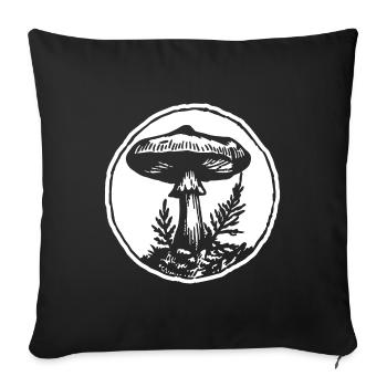 Cueilleur de champignons - Housse de coussin décorative 45 x 45 cm - noir - Devant