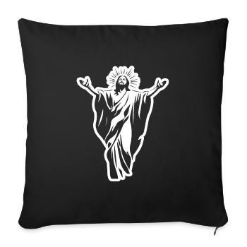 Jesus Christ Catholic Religion Christianity - Sofa pillowcase 17,3'' x 17,3'' (45 x 45 cm) - black - Front