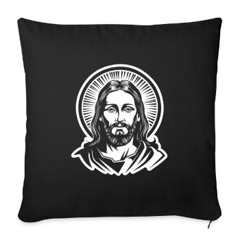 Jesus Christus Katholisch Religion Christentum - Sofakissenbezug 45 x 45 cm - Schwarz - Vorne