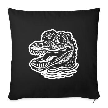 Crocodile Alligator - Sofa pillowcase 17,3'' x 17,3'' (45 x 45 cm) - black - Front