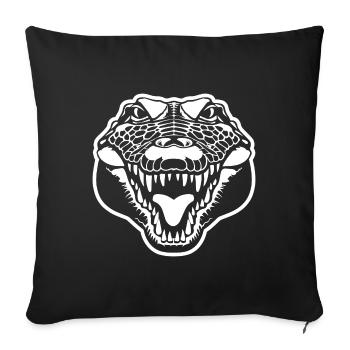 Crocodile Alligator - Sofa pillowcase 17,3'' x 17,3'' (45 x 45 cm) - black - Front