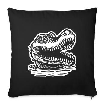Crocodile Alligator - Sofa pillowcase 17,3'' x 17,3'' (45 x 45 cm) - black - Front