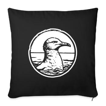 Mouette - Housse de coussin décorative 45 x 45 cm - noir - Devant