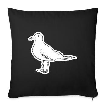 Mouette - Housse de coussin décorative 45 x 45 cm - noir - Devant