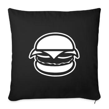 Hamburg burgers - Sofa pillowcase 17,3'' x 17,3'' (45 x 45 cm) - black - Front