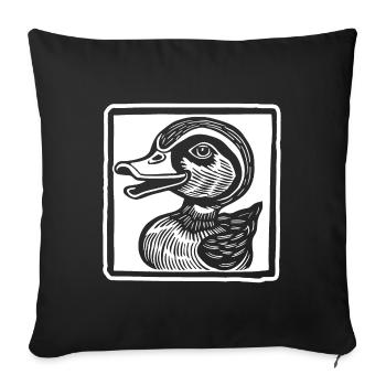 Canards - Housse de coussin décorative 45 x 45 cm - noir - Devant