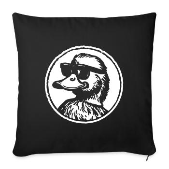Canards - Housse de coussin décorative 45 x 45 cm - noir - Devant