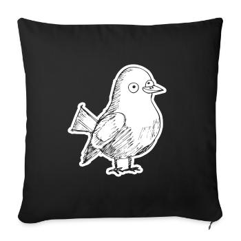 Taube Brieftaube Taubenzüchter Geschenke - Sofakissenbezug 45 x 45 cm - Schwarz - Vorne