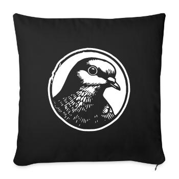 Taube Brieftaube Taubenzüchter Geschenke - Sofakissenbezug 45 x 45 cm - Schwarz - Vorne