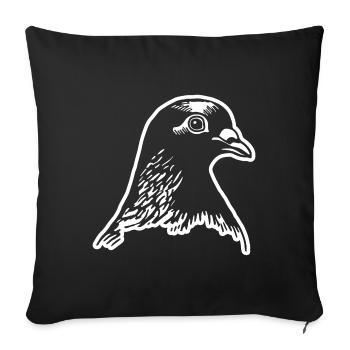 Taube Brieftaube Taubenzüchter Geschenke - Sofakissenbezug 45 x 45 cm - Schwarz - Vorne