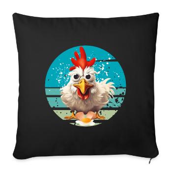 Flatterstulle - Sofakissenbezug 45 x 45 cm - Schwarz - Vorne