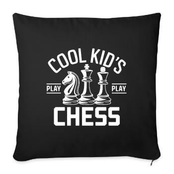 Cadeau de joueur d’échecs Chess Sport Chess Master - Housse de coussin décorative 45 x 45 cm - noir - Devant
