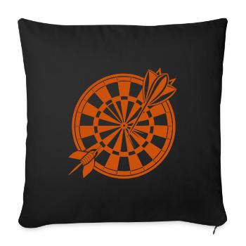 Gift Saying Darts Javelin Sports Gift Idea - Sofa pillowcase 17,3'' x 17,3'' (45 x 45 cm) - black - Front