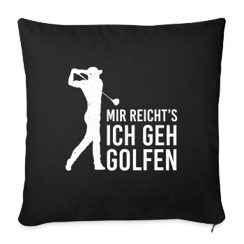 Golf Golfer Geschenk Golfschläger Sport Golf Hole - Sofakissenbezug 45 x 45 cm - Schwarz - Vorne