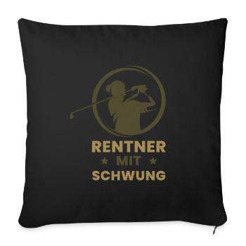 Golf Golfer Golfen Golfspieler Geschenk Retro - Sofakissenbezug 45 x 45 cm - Schwarz - Vorne