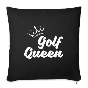 Golf Queen Gift Golf Clubs Sports Woman Women - Sofa pillowcase 17,3'' x 17,3'' (45 x 45 cm) - black - Front