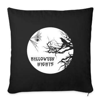 Nuit d’Halloween Dire Cadeau Costume Corbeau - Housse de coussin décorative 45 x 45 cm - noir - Devant