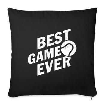 Amateur de tennis Joueur de tennis Balle de tennis Sport - Housse de coussin décorative 45 x 45 cm - noir - Devant